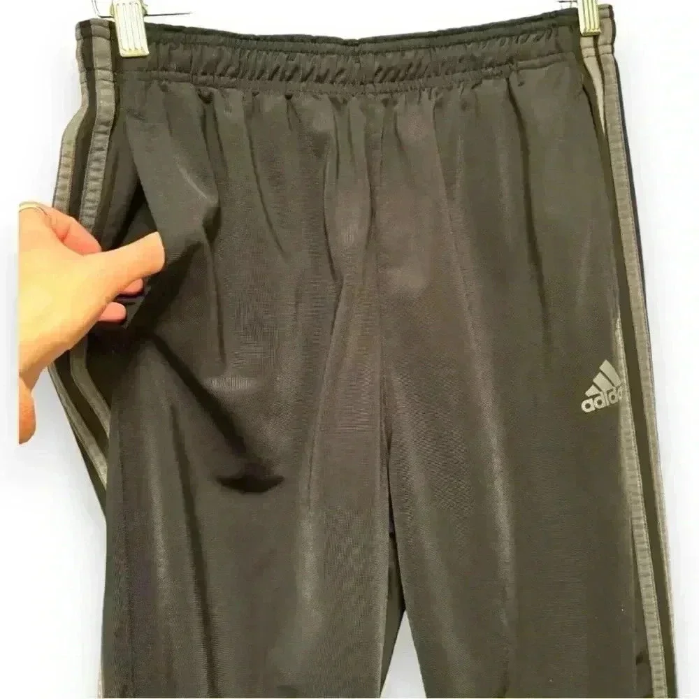 Adidas Mens Midweight Essential Tricot Zip Track Pants in Carbon/black 3 Stripe - Picture 16 of 16